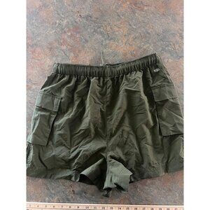 DSG Nylon Cargo‎ Shorts Lightweight Elastic Waist Olive Green Mens Size M